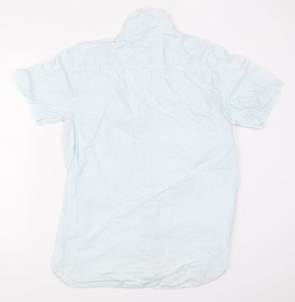 River Island Mens Blue    Button-Up Size L