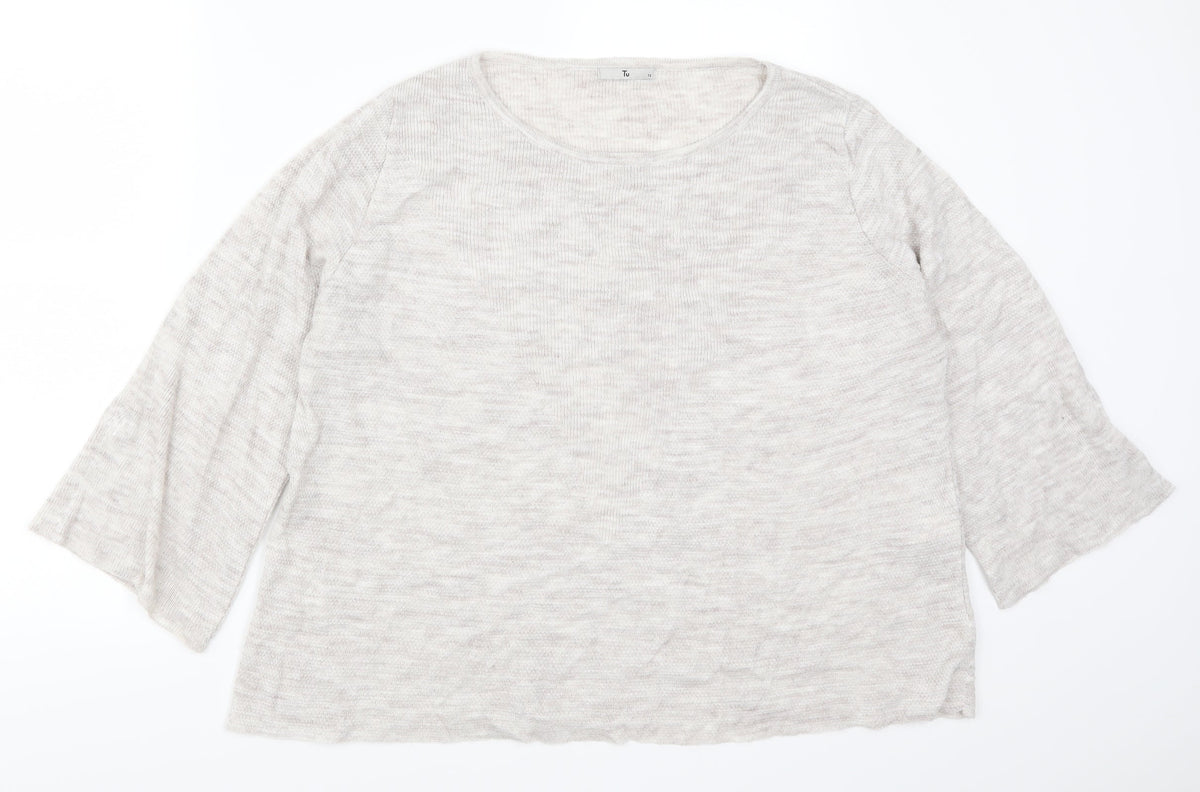 Tu Womens Grey   Pullover Jumper Size 12