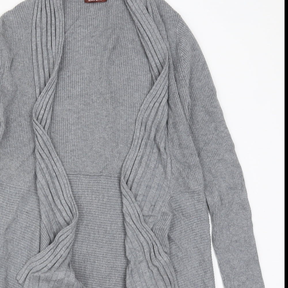 Savoir Womens Grey  Knit Cardigan Jumper Size 10