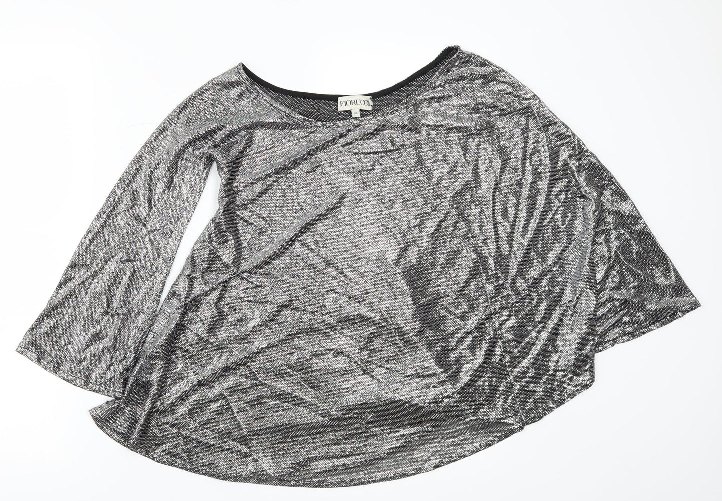 Fiorucci Womens Silver   Basic T-Shirt Size XS