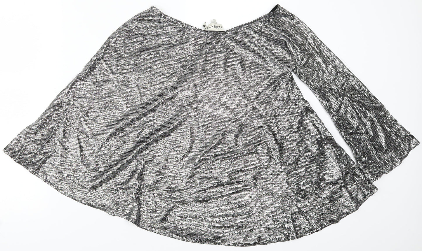 Fiorucci Womens Silver   Basic T-Shirt Size XS