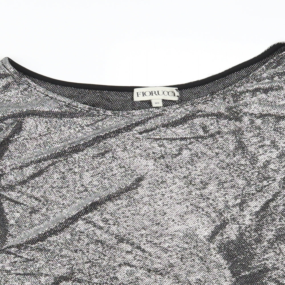 Fiorucci Womens Silver   Basic T-Shirt Size XS