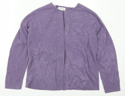 Fabrizio Womens Purple   Cardigan Jumper Size M