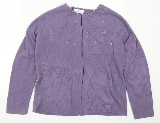 Fabrizio Womens Purple   Cardigan Jumper Size M