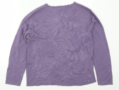 Fabrizio Womens Purple   Cardigan Jumper Size M