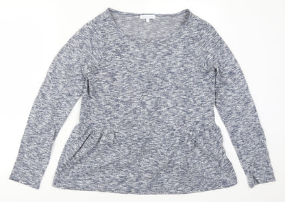 Womens UK Size 12 Deane & White Blue Basic T-Shirt
