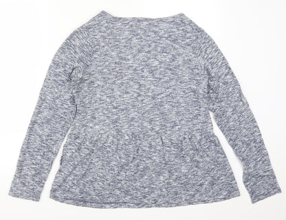 Womens UK Size 12 Deane & White Blue Basic T-Shirt