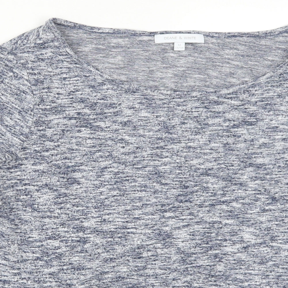 Womens UK Size 12 Deane & White Blue Basic T-Shirt