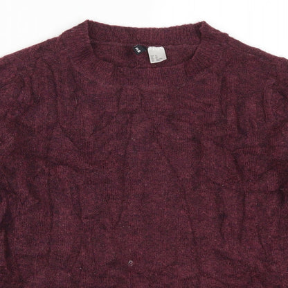 H&M Womens Purple  Knit Pullover Jumper Size XS  - Plum