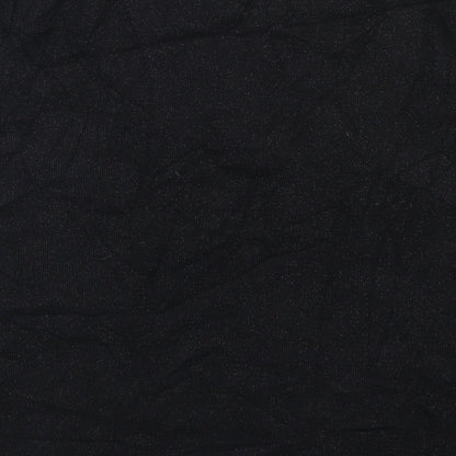 Womens UK Size S Wallis Black Basic T-Shirt