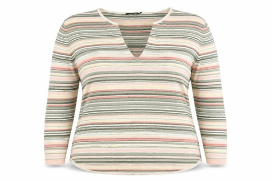 Principles Womens Pink Striped  Pullover Jumper Size 14  - Green
