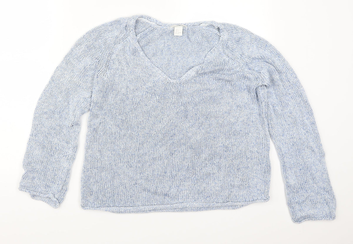 H&M Womens Blue   Pullover Jumper Size S