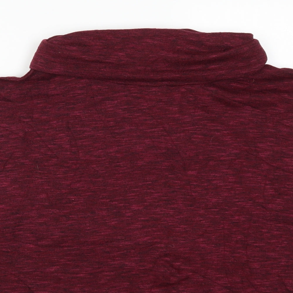 Womens UK Size 10 New Look Red Basic T-Shirt