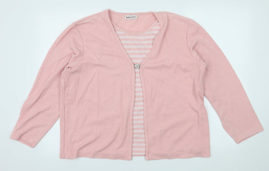 Bonmarché Womens Pink  Knit Pullover Jumper Size L