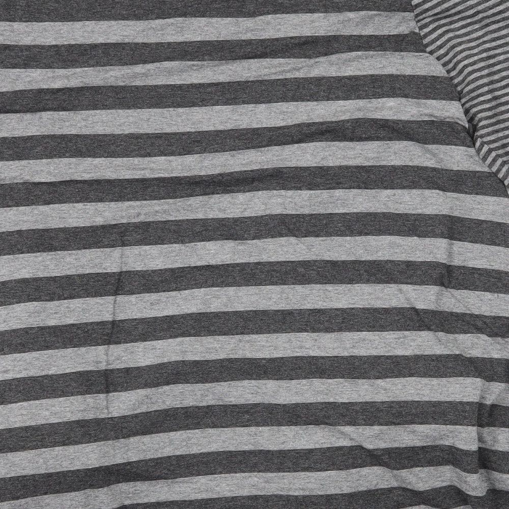 George Womens Grey Striped Jersey Cardigan Jumper Size 12