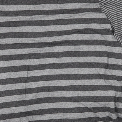George Womens Grey Striped Jersey Cardigan Jumper Size 12