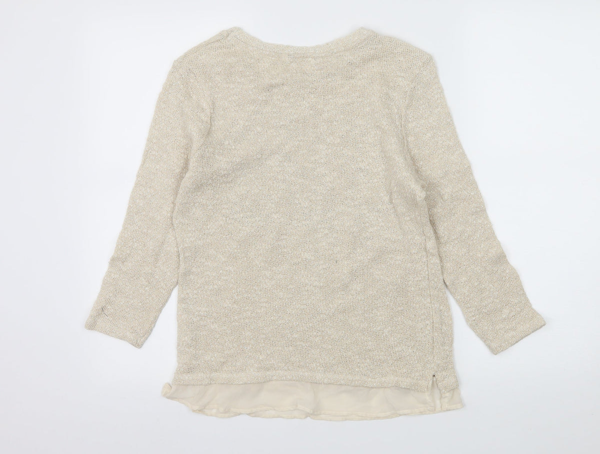 Tu Womens Ivory  Knit Pullover Jumper Size 8  - Butterflies