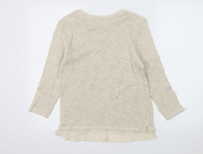Tu Womens Ivory  Knit Pullover Jumper Size 8  - Butterflies