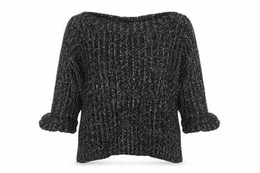 Topshop Womens Black  Knit Pullover Jumper Size 6