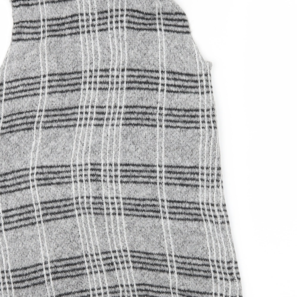 Primark Girls Green Check Knit Cardigan Jumper Size 11-12 Years