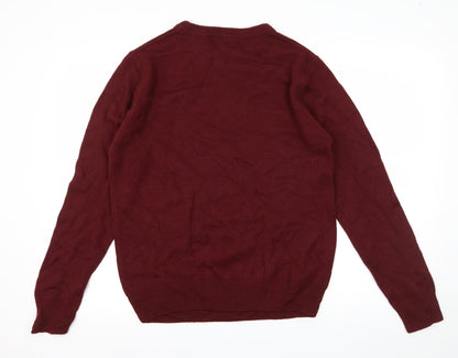 NEXT Mens Red  Knit Pullover Jumper Size M  - Rudolph