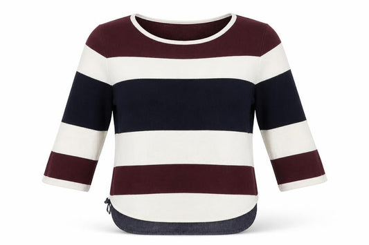 Principles Womens White Striped Knit Pullover Jumper Size 12