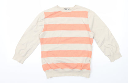 Cherokee Womens Ivory Striped Knit Pullover Jumper Size 12