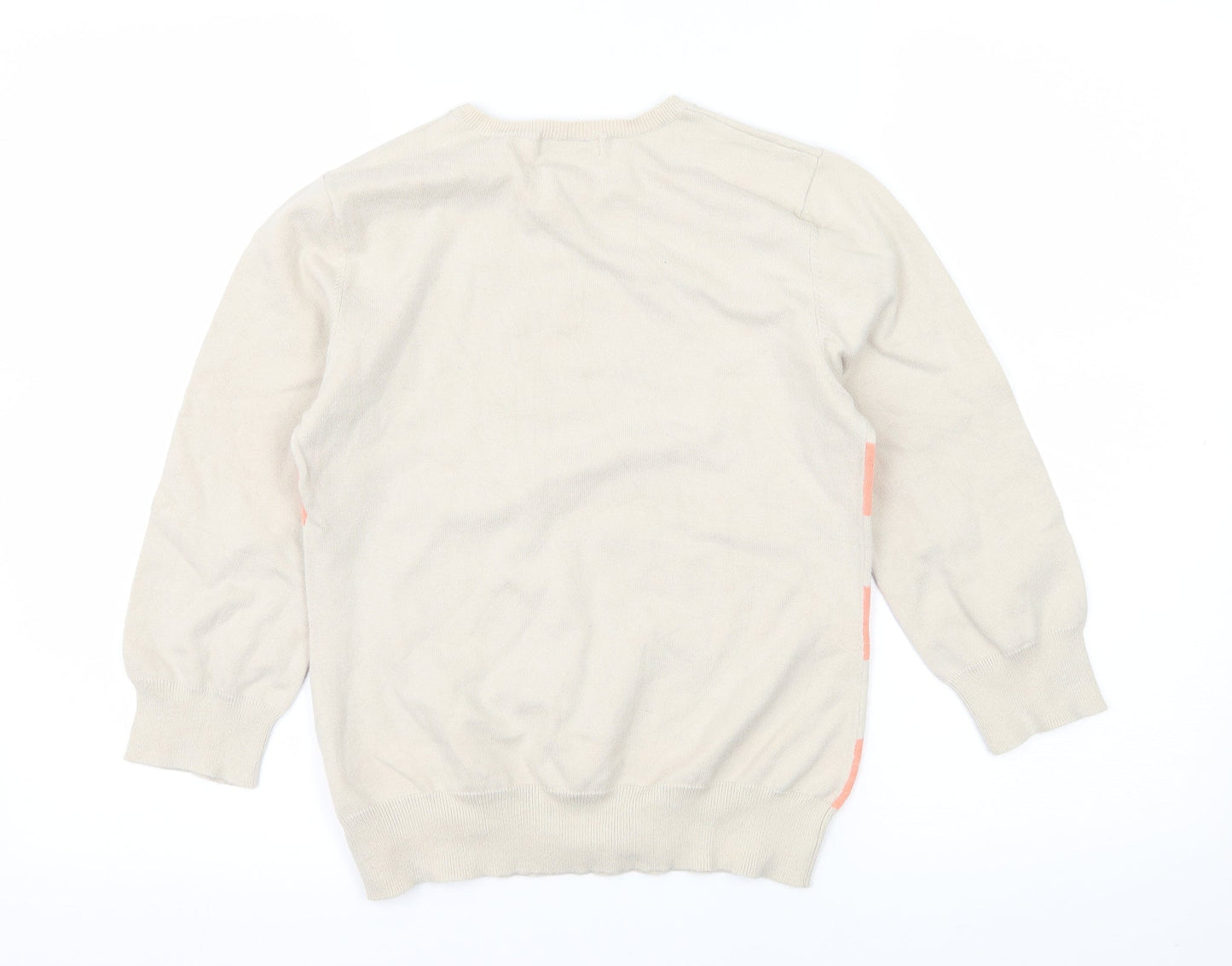 Cherokee Womens Ivory Striped Knit Pullover Jumper Size 12