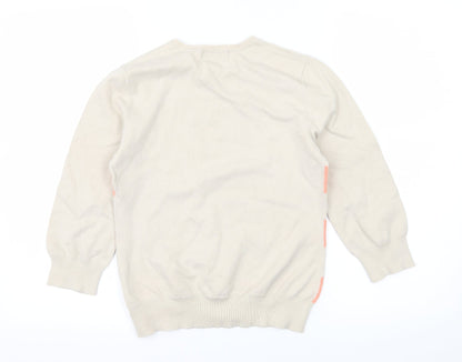 Cherokee Womens Ivory Striped Knit Pullover Jumper Size 12