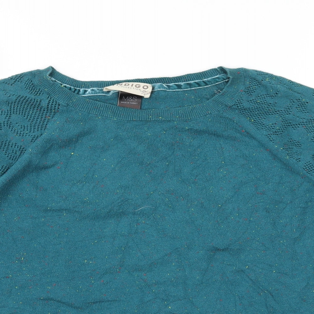 Marks & Spencer Womens Blue  Knit Pullover Jumper Size 12