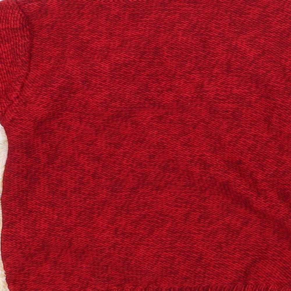 George Boys Red  Knit Pullover Jumper Size 9-12 Months  - Rudolph