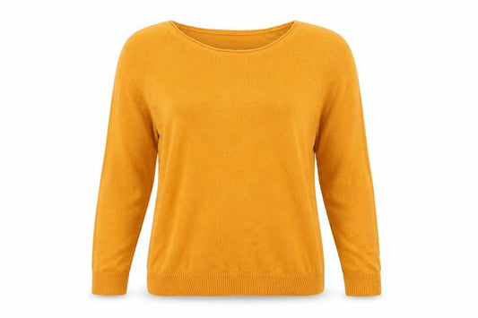 TU Womens Yellow  Knit Pullover Jumper Size 12
