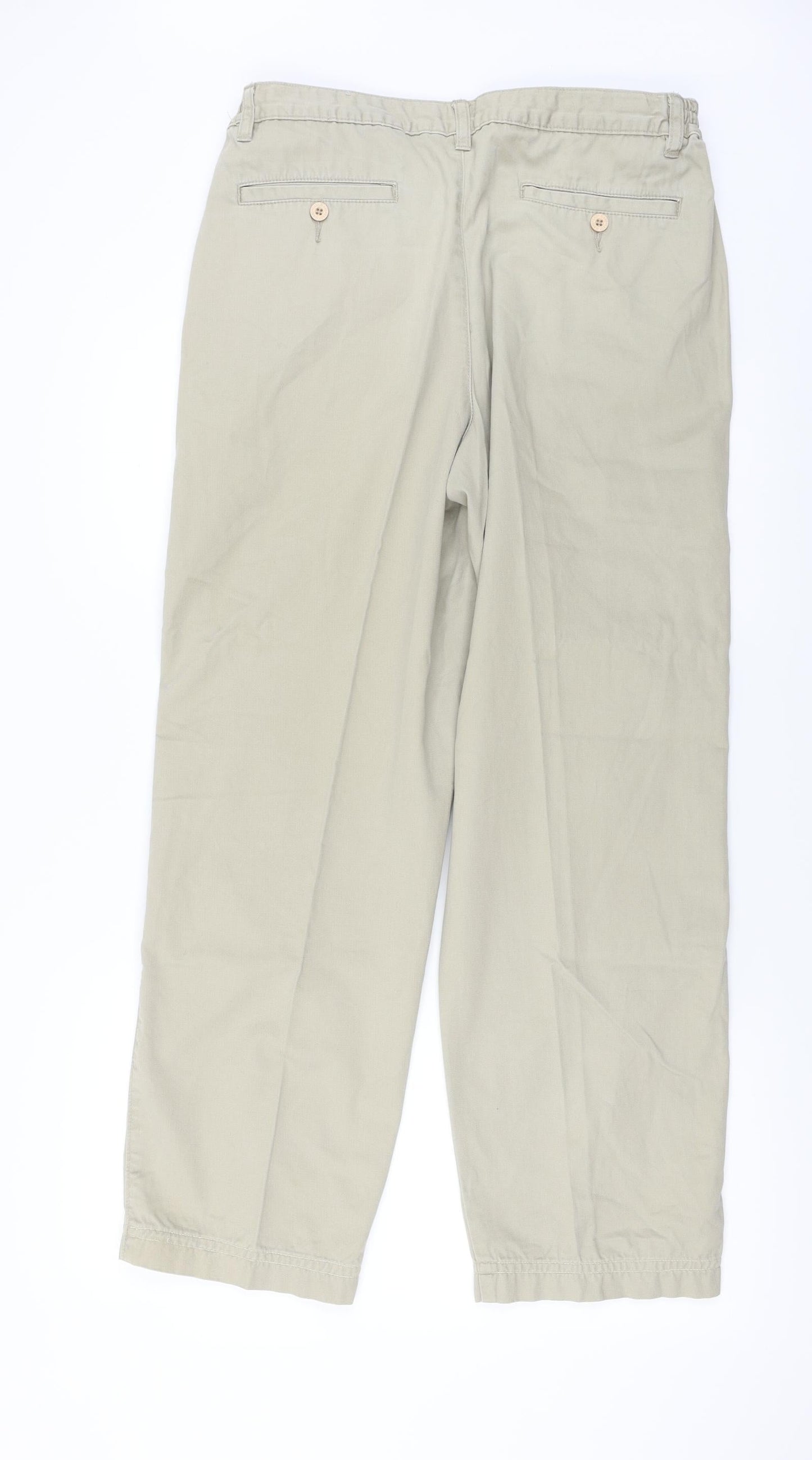 Womens UK Size 32 in Easy Regular Fit Straight Beige Jeans