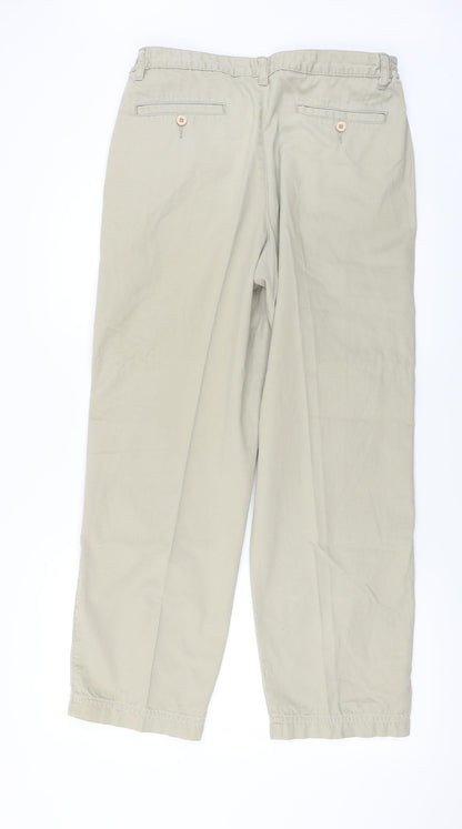 Womens UK Size 32 in Easy Regular Fit Straight Beige Jeans
