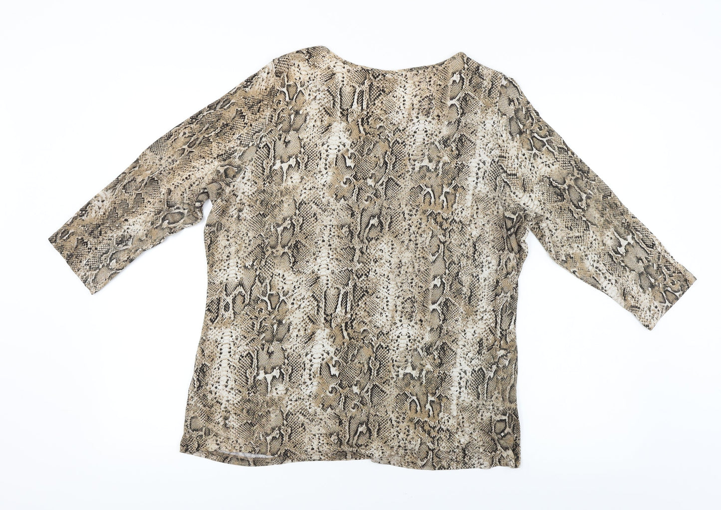 Marks and Spencer  Womens Beige Animal Print  Pullover Jumper Size 18