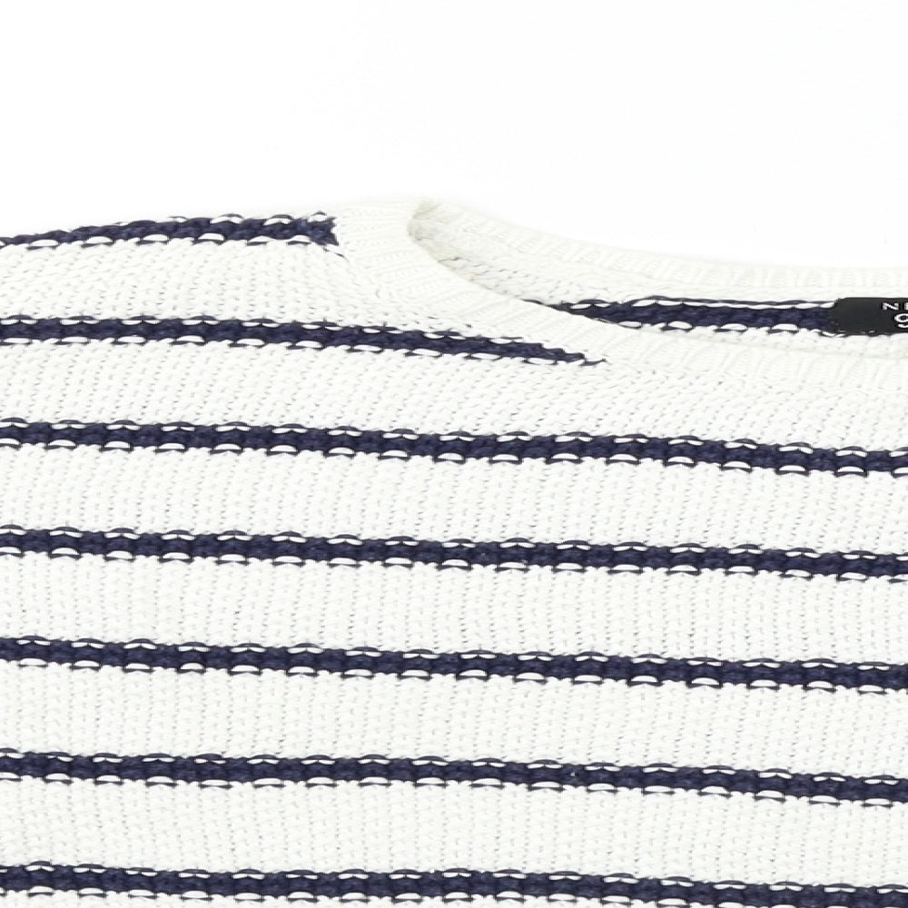 New Look  Girls White Striped  Pullover Jumper Size 12-13 Years