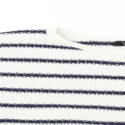 New Look  Girls White Striped  Pullover Jumper Size 12-13 Years
