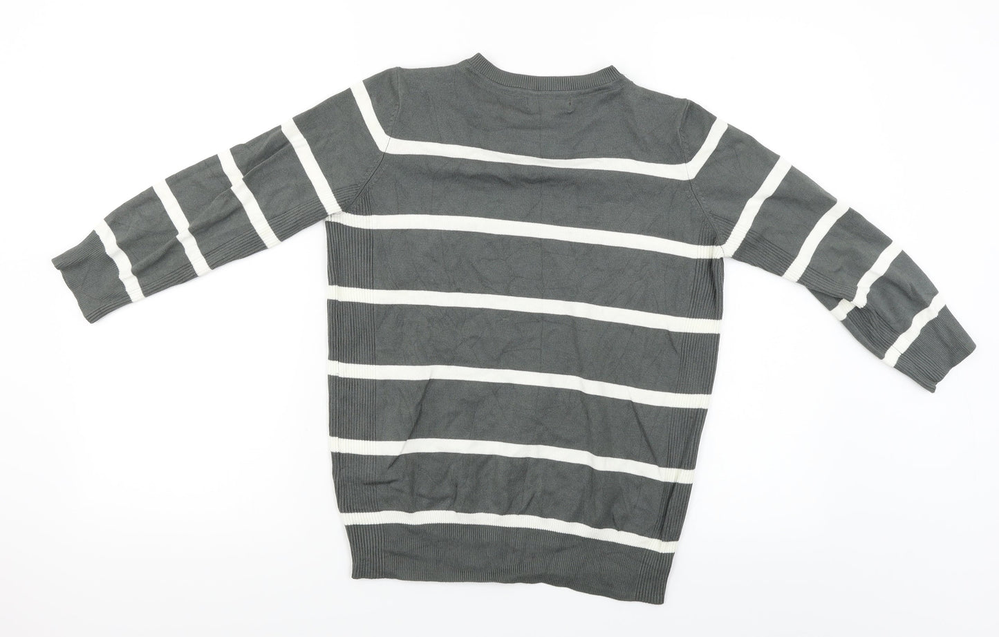 Debenhams  Womens Grey Striped  Pullover Jumper Size 14