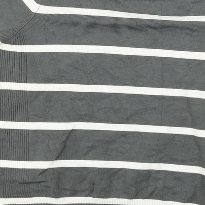 Debenhams  Womens Grey Striped  Pullover Jumper Size 14