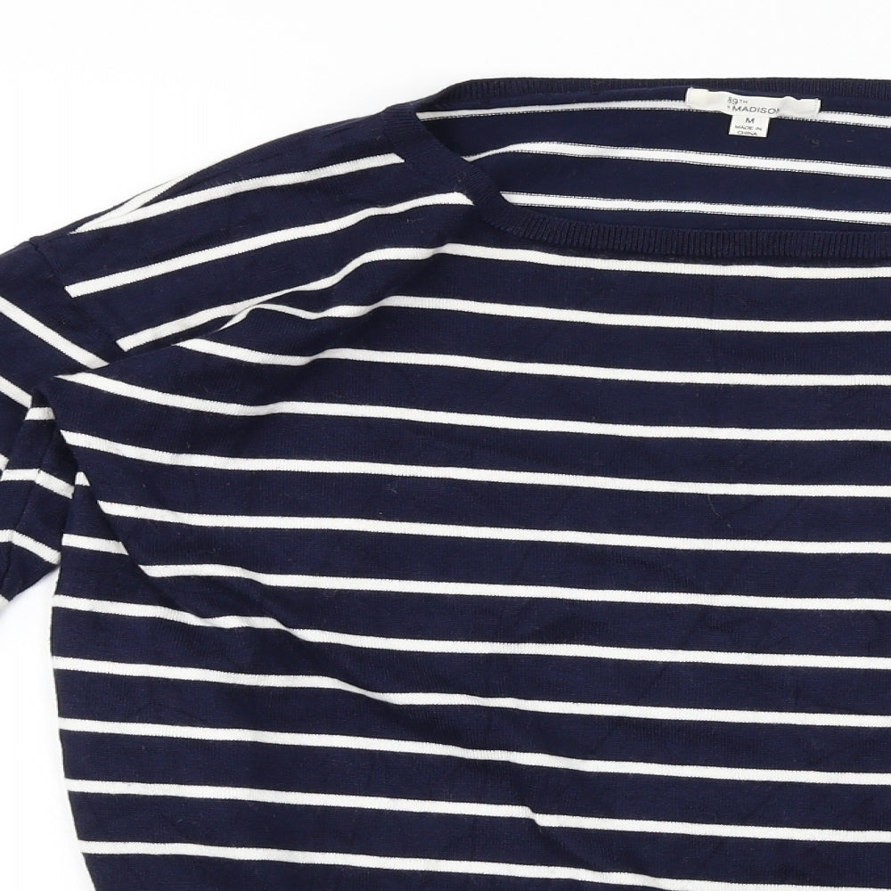 89th & Madison Womens Blue   Pullover Jumper Size M