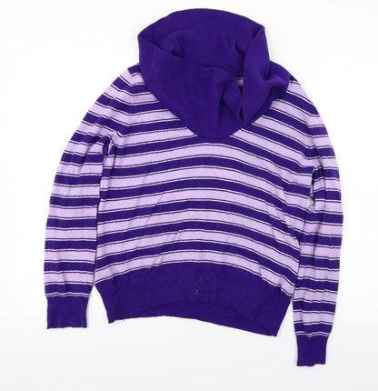Country Casuals  Womens Purple Striped  Pullover Jumper Size L