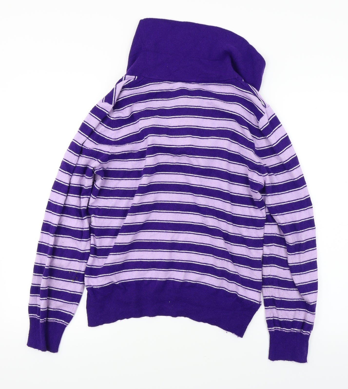Country Casuals  Womens Purple Striped  Pullover Jumper Size L