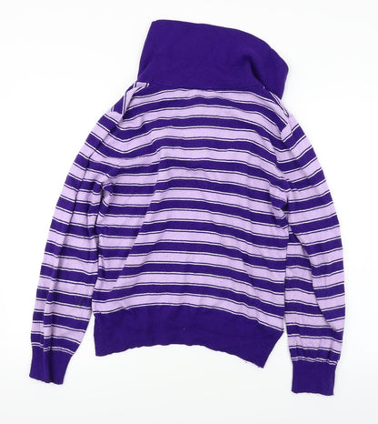 Country Casuals  Womens Purple Striped  Pullover Jumper Size L
