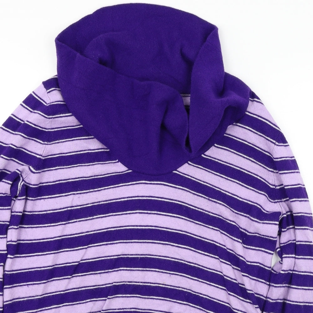 Country Casuals  Womens Purple Striped  Pullover Jumper Size L