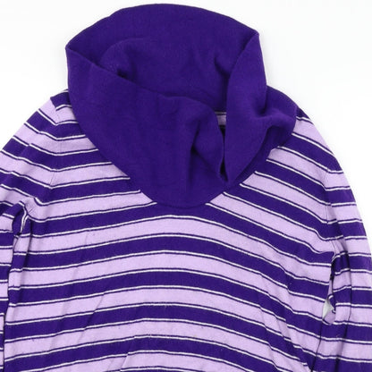 Country Casuals  Womens Purple Striped  Pullover Jumper Size L