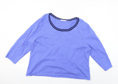 Artigiano Womens Blue   Pullover Jumper Size 2XL