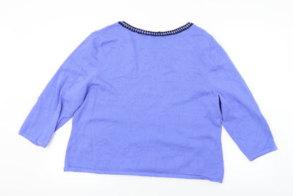 Artigiano Womens Blue   Pullover Jumper Size 2XL