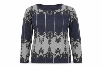 Cristina  Womens Blue Floral  Pullover Jumper Size XL