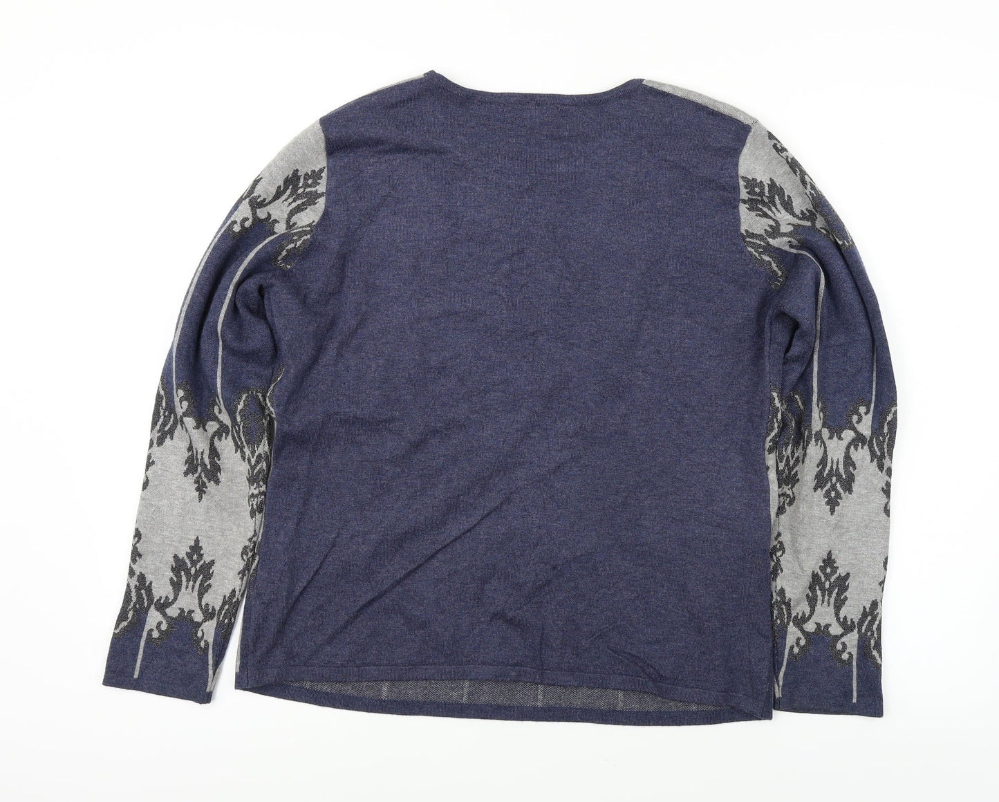 Cristina  Womens Blue Floral  Pullover Jumper Size XL