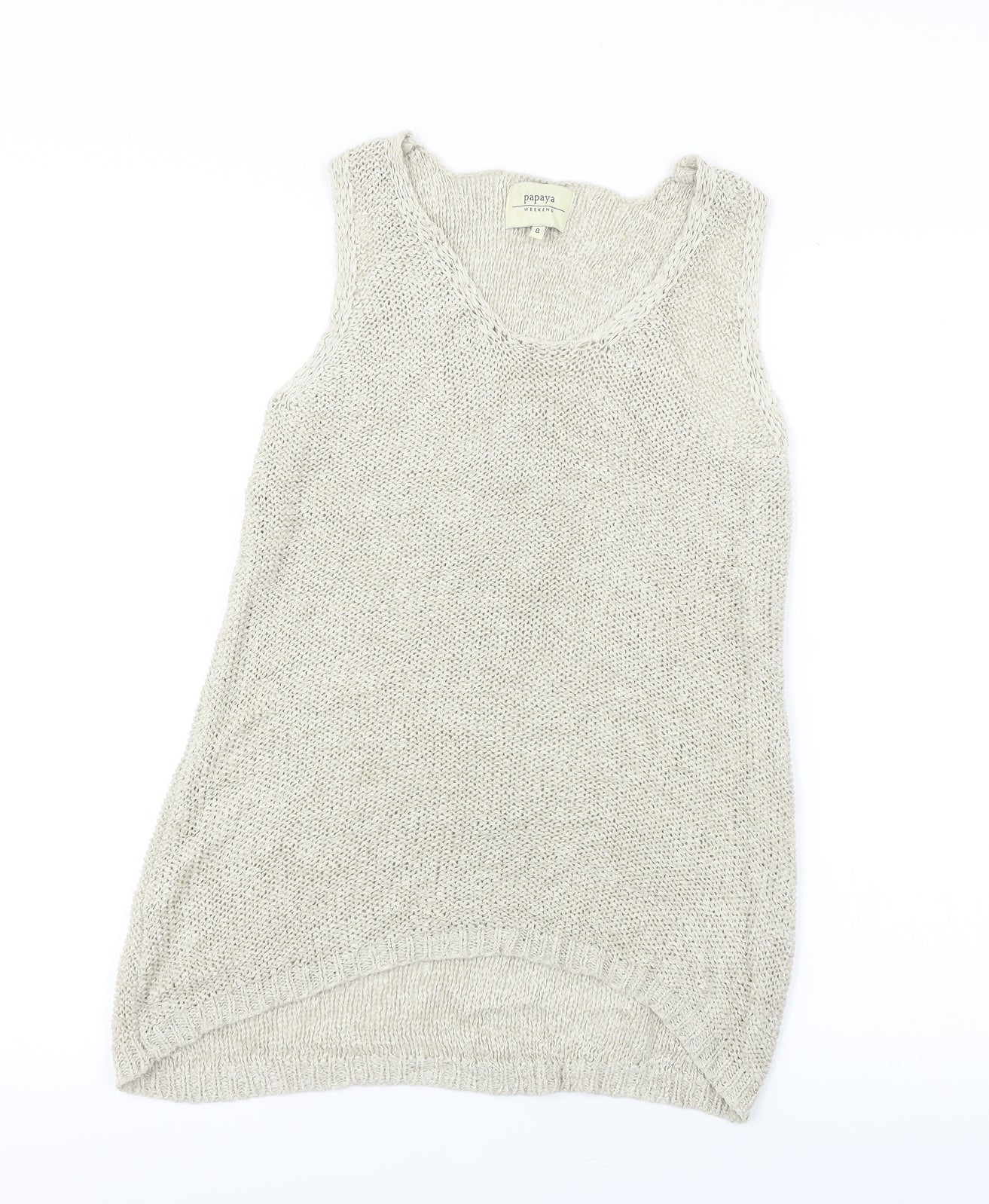 papaya  Womens Beige   Basic Blouse Size 8